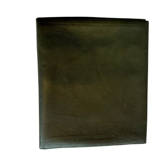 Luxury Leather Document Holder 220 Central Park South Olive Green Portfolio - Picture 5 of 6